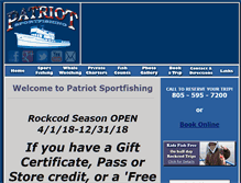 Tablet Screenshot of patriotsportfishing.com
